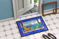Adirondack Chairs Blue Doormat Indoor Outdoor 24H X 36W Front Door Mat Rugs for Entryway, Non Slip Washable Low Pile,
