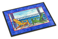 Adirondack Chairs Blue Doormat Indoor Outdoor 18H X 27W Front Door Mat Rugs for Entryway, Non Slip Washable