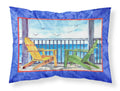 Adirondack Chairs Blue Standard Pillowcase Lightweight Super Soft Easy Care Decorative Artwork Pillowcase, Standard