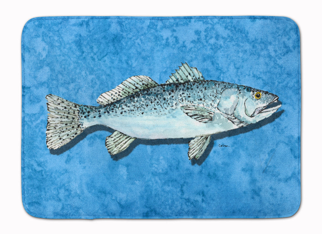 Fish - Trout Memory Foam Kitchen Mat Machine Washable Anti-Fatigue Cushion Comfort Bath or Kitchen Rug