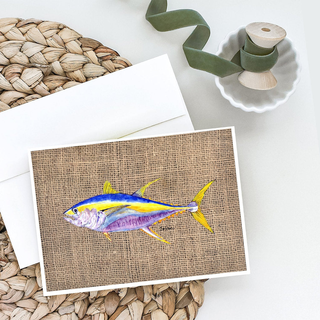 Fish - Tuna Greeting Cards Pack of 8 Blank Cards with Envelopes Whimsical A7 Size 5x7