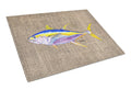 Fish - Tuna Cutting Board Tempered Glass Kitchen Cutting Surface, Heat Resistant Chopping, Non-Slip Feet, Food Prep & Serving