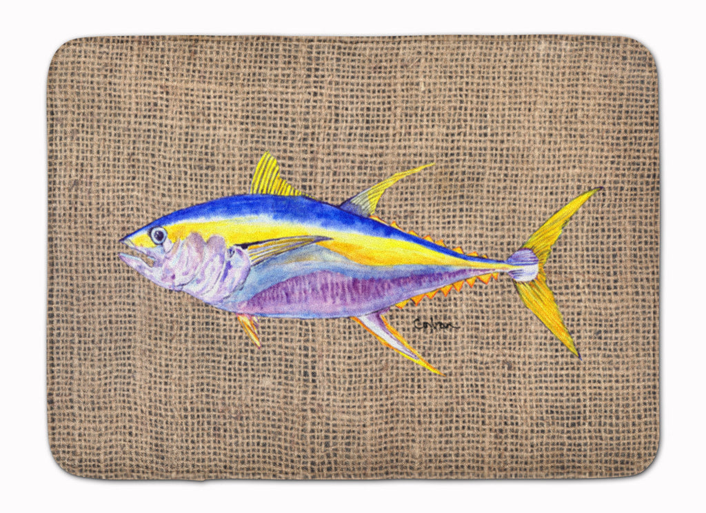 Fish - Tuna Memory Foam Kitchen Mat Machine Washable Anti-Fatigue Cushion Comfort Bath or Kitchen Rug