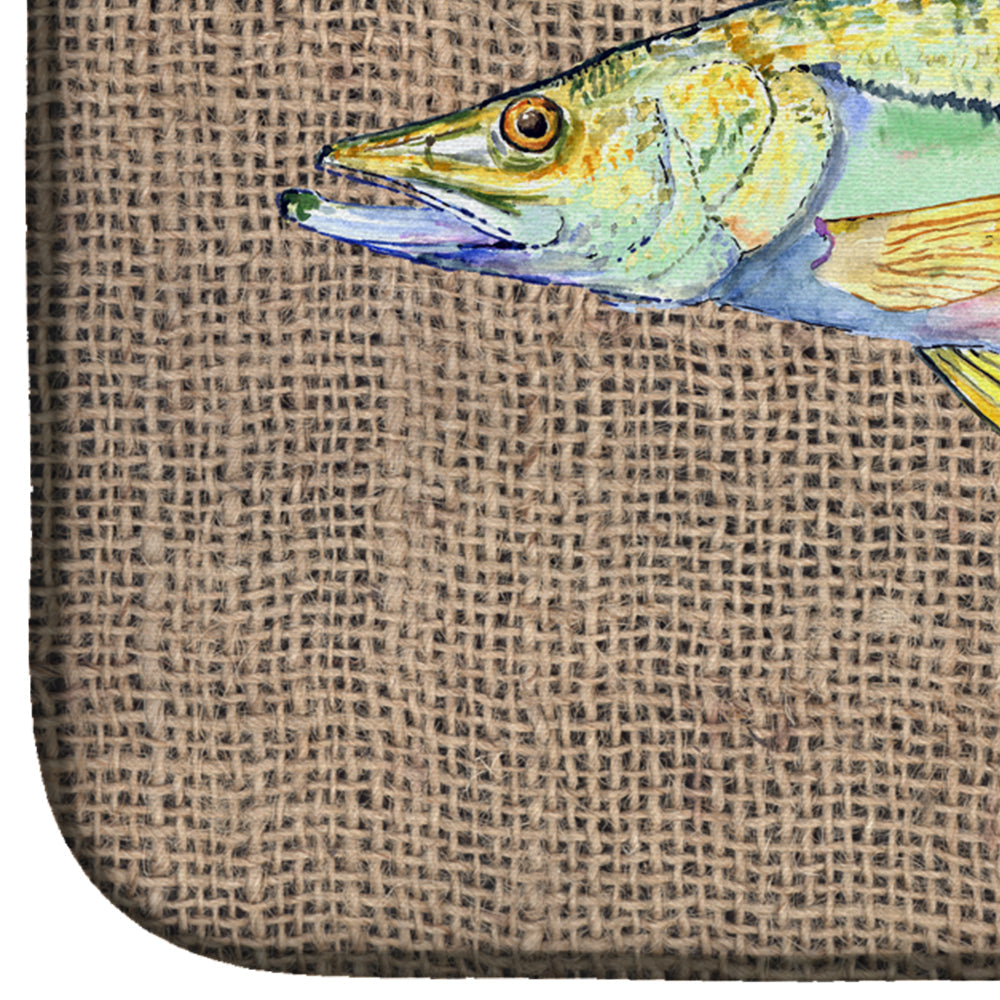 Fish - Snook Dish Drying Mat Absorbent Dish Drying Mat Pad for Kitchen Counter Dish Drainer Mat for Countertop, 14 x 21", Multicolor