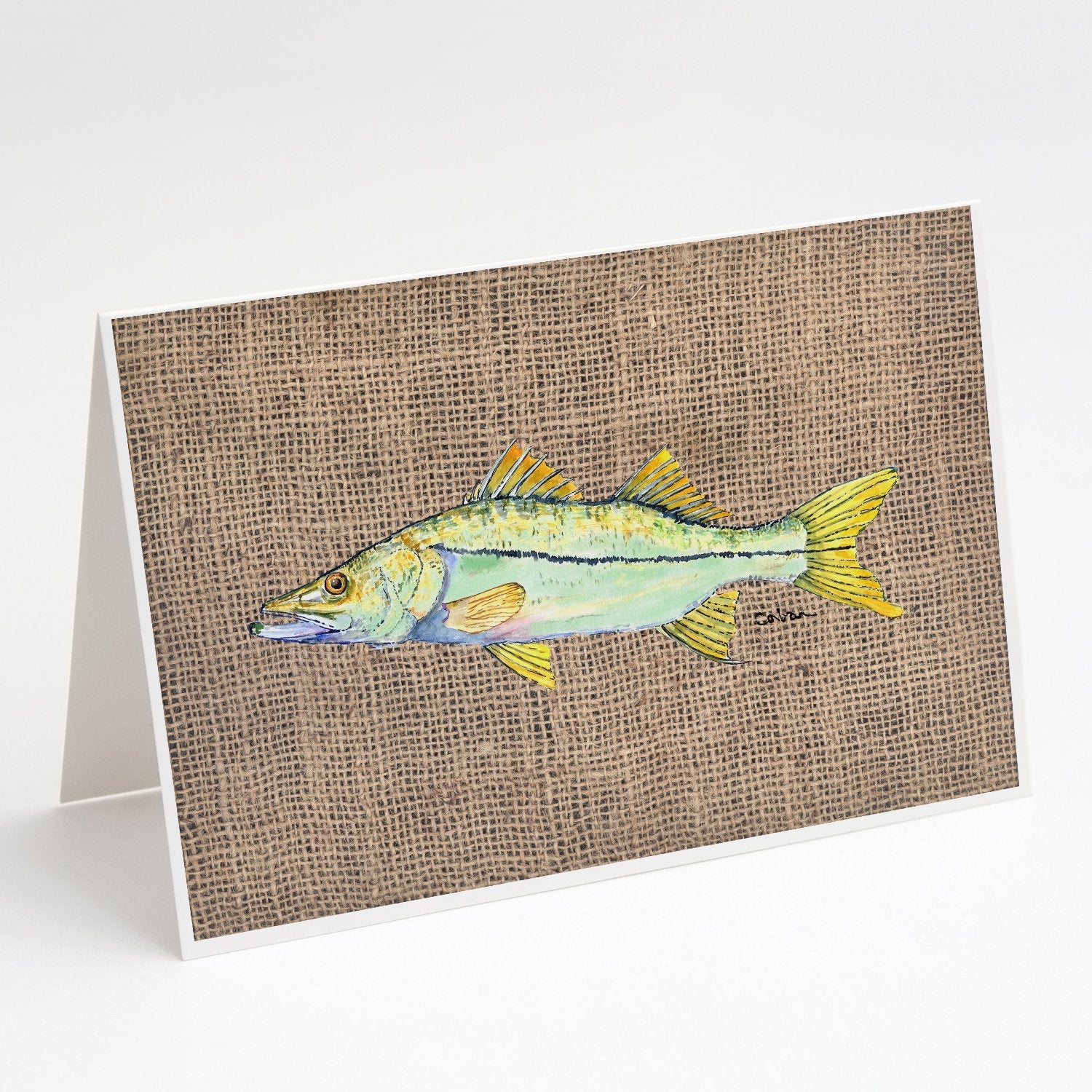 Fish - Snook Greeting Cards Pack of 8 Blank Cards with Envelopes Whimsical A7 Size 5x7