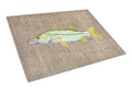 Fish - Snook Cutting Board Tempered Glass Kitchen Cutting Surface, Heat Resistant Chopping, Non-Slip Feet, Food Prep & Serving