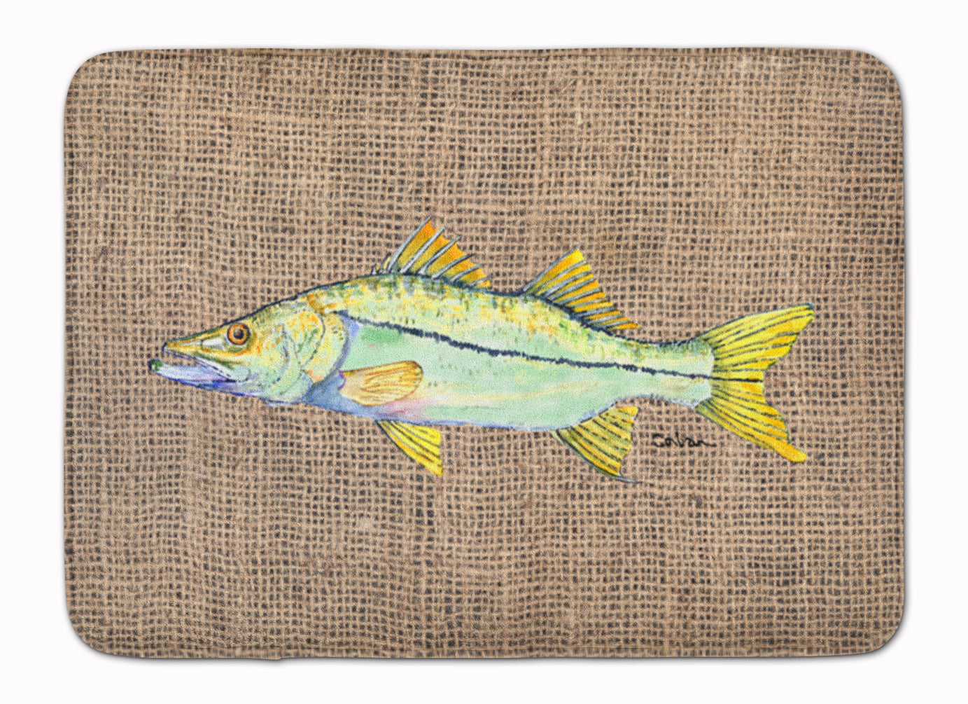 Fish - Snook Memory Foam Kitchen Mat Machine Washable Anti-Fatigue Cushion Comfort Bath or Kitchen Rug
