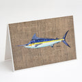 Fish - Marlin Greeting Cards Pack of 8 Blank Cards with Envelopes Whimsical A7 Size 5x7