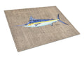 Fish - Marlin Cutting Board Tempered Glass Kitchen Cutting Surface, Heat Resistant Chopping, Non-Slip Feet, Food Prep & Serving