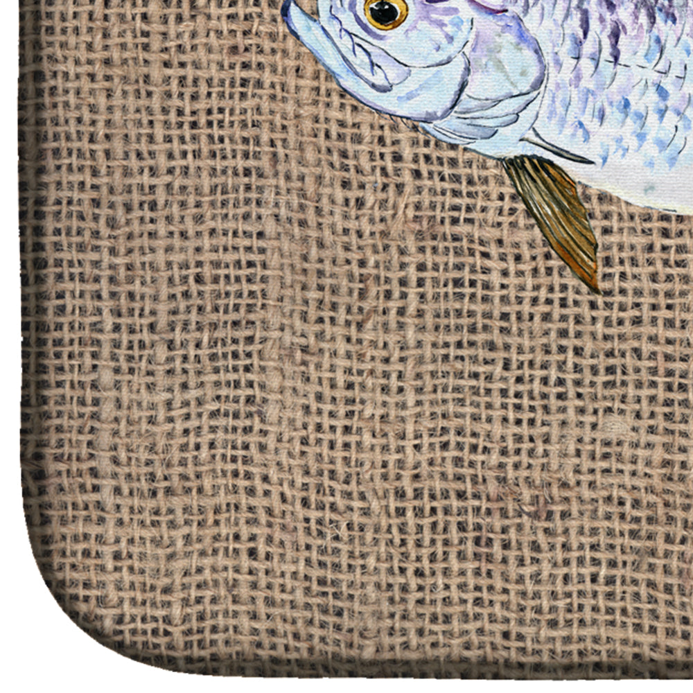 Fish - Tarpon Dish Drying Mat Absorbent Dish Drying Mat Pad for Kitchen Counter Dish Drainer Mat for Countertop, 14 x 21", Multicolor