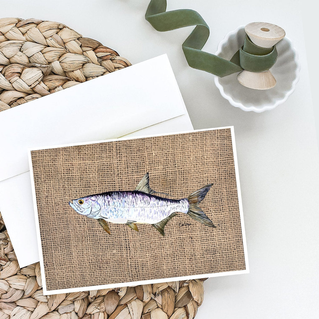 Fish - Tarpon Greeting Cards Pack of 8 Blank Cards with Envelopes Whimsical A7 Size 5x7