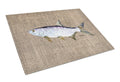 Fish - Tarpon Cutting Board Tempered Glass Kitchen Cutting Surface, Heat Resistant Chopping, Non-Slip Feet, Food Prep & Serving