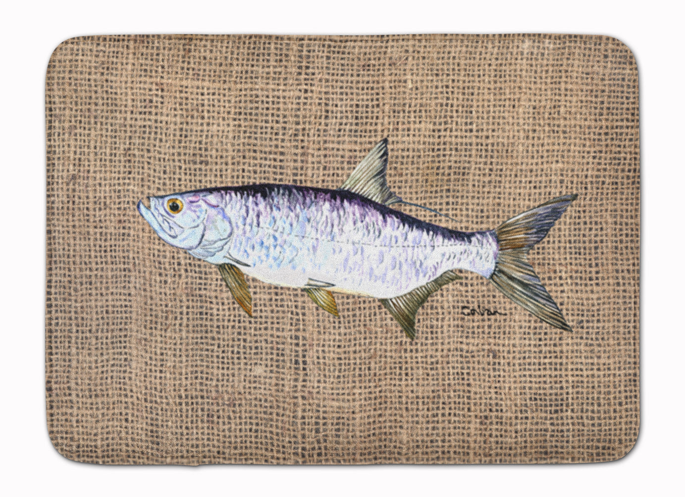 Fish - Tarpon Memory Foam Kitchen Mat Machine Washable Anti-Fatigue Cushion Comfort Bath or Kitchen Rug
