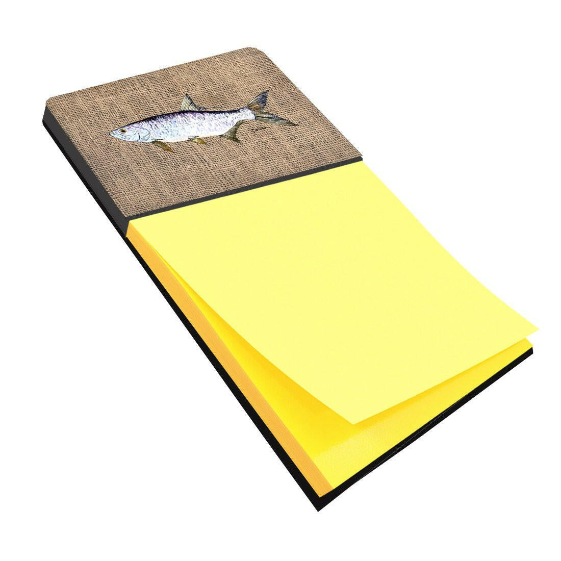 Fish - Tarpon Watercolor Sticky Note Holder Refillable Dispenser Desk Accessory 3x3 Pad Gift
