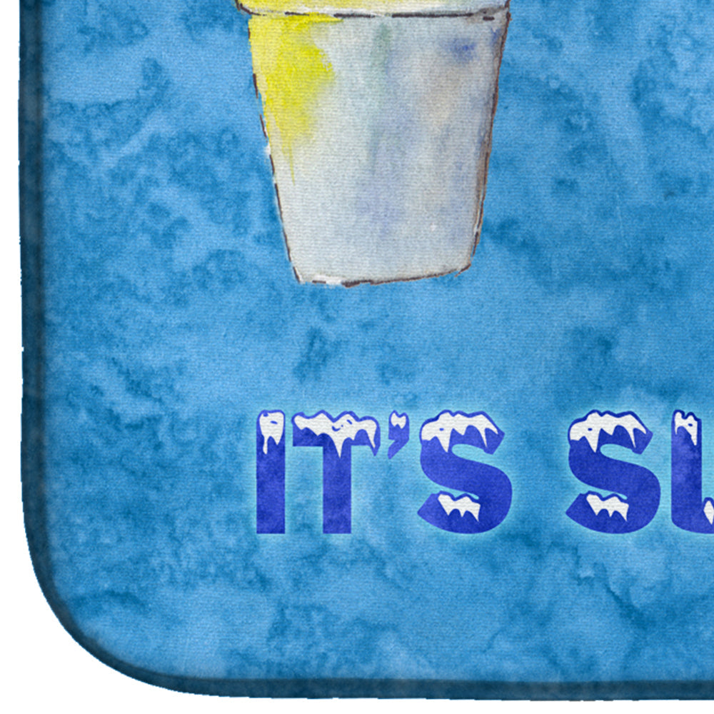 Snowballs and Snowcones Dish Drying Mat Absorbent Dish Drying Mat Pad for Kitchen Counter Dish Drainer Mat for Countertop, 14 x 21", Multicolor