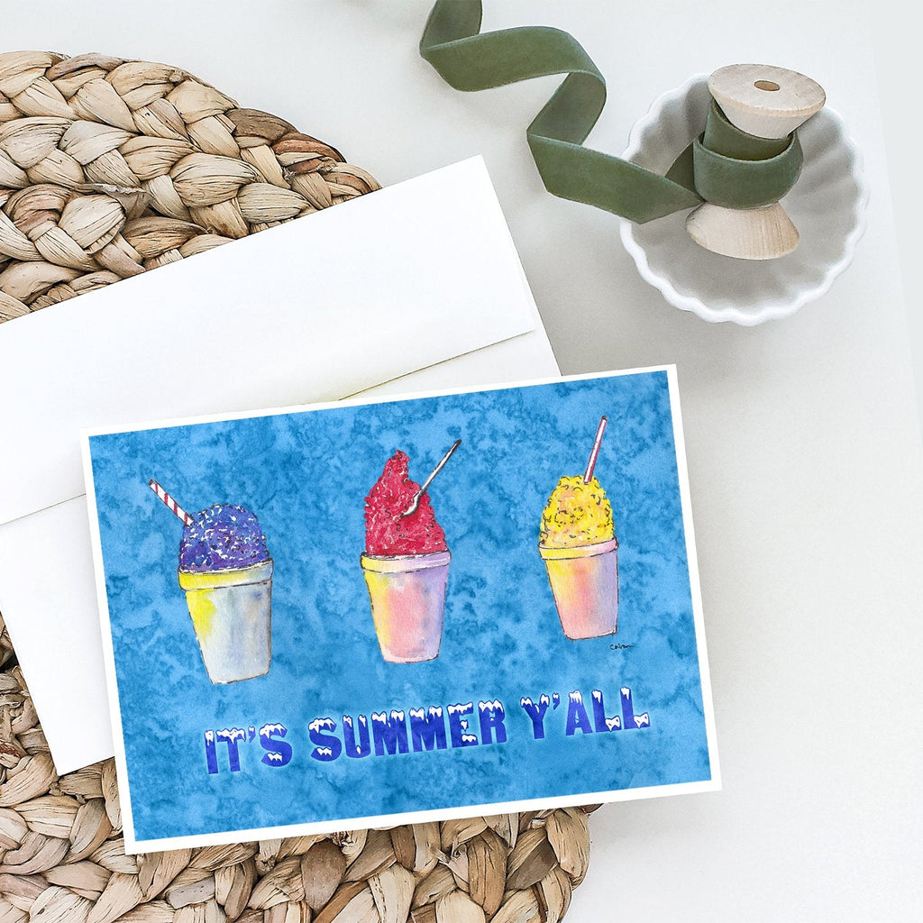 Snowballs and Snowcones Greeting Cards Pack of 8 Blank Cards with Envelopes Whimsical A7 Size 5x7