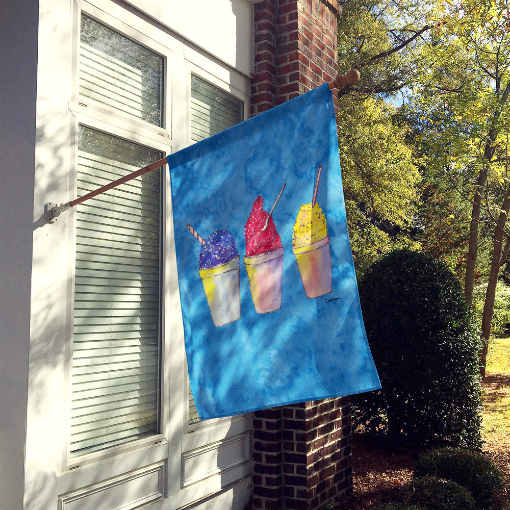Snowballs and Snowcones House Flag 28x40 Porch Sleeve Pole Decorative Outside Yard Banner Artwork Wall Hanging, Polyester