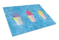Snowballs and Snowcones Cutting Board Tempered Glass Kitchen Cutting Surface, Heat Resistant Chopping, Non-Slip Feet, Food Prep & Serving