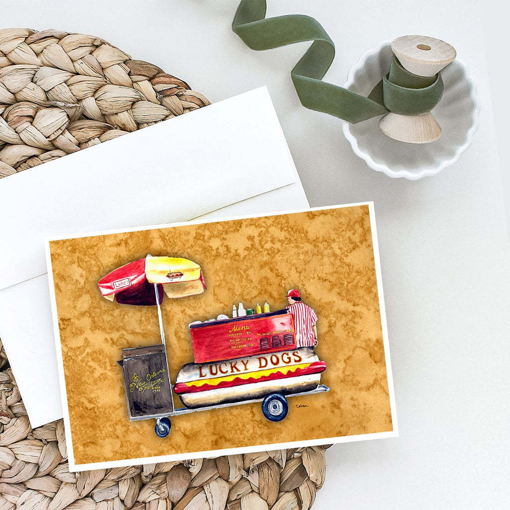 Hot Dog Greeting Cards Pack of 8 Blank Cards with Envelopes Whimsical A7 Size 5x7