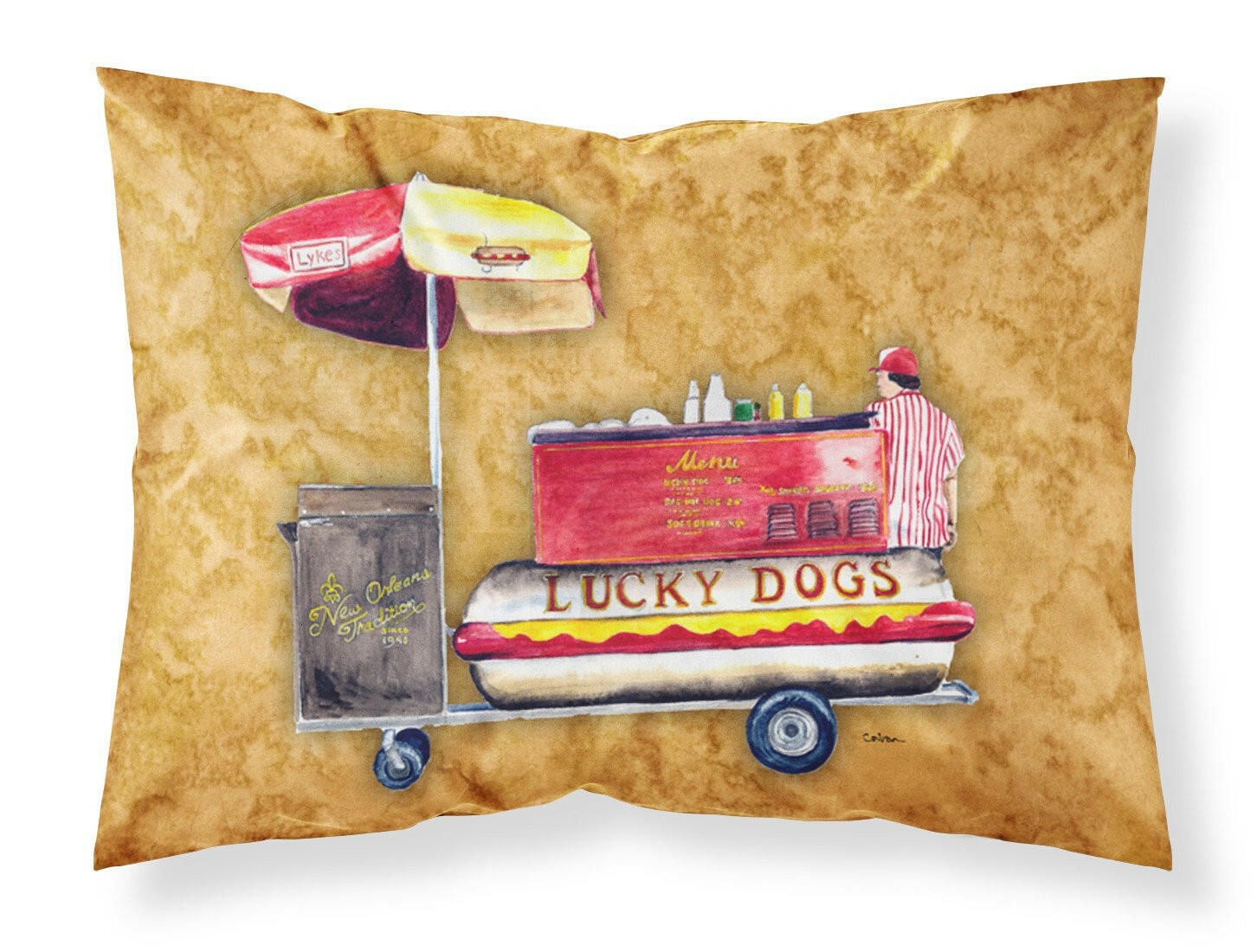 Hot Dog Standard Pillowcase Lightweight Super Soft Easy Care Decorative Artwork Pillowcase, Standard