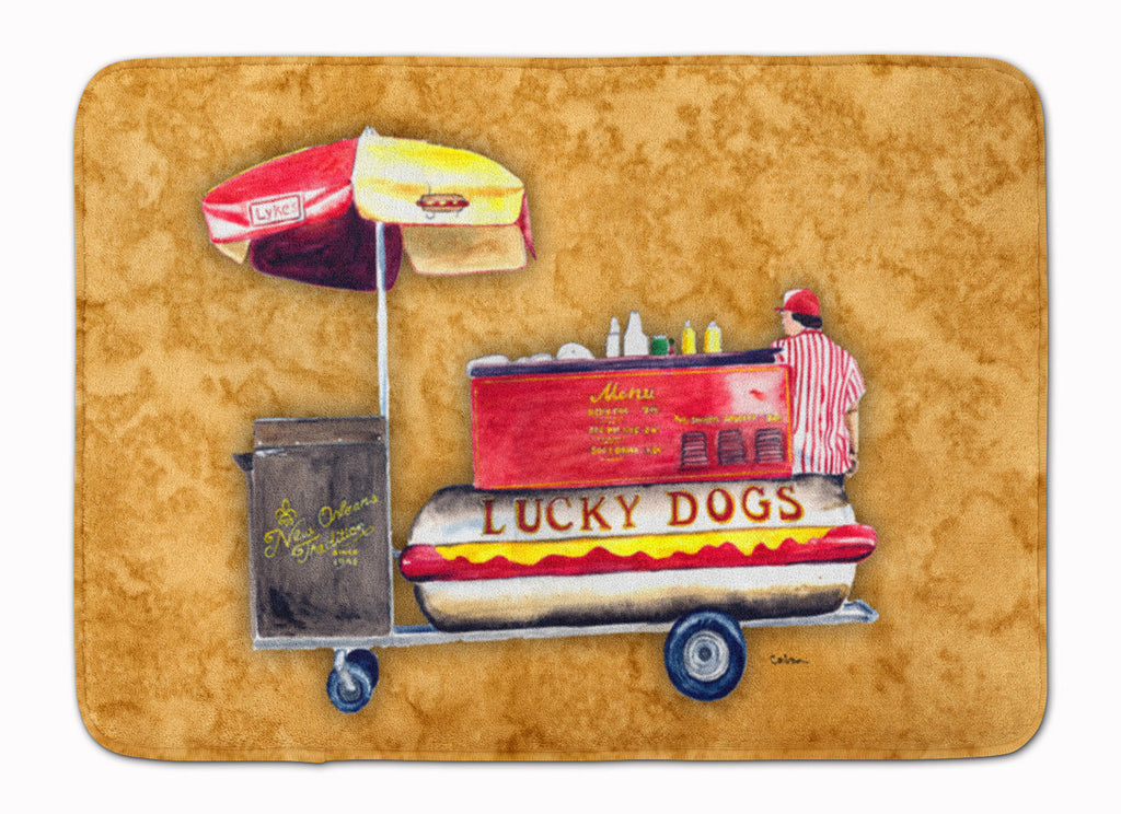 Hot Dog Memory Foam Kitchen Mat Machine Washable Anti-Fatigue Cushion Comfort Bath or Kitchen Rug