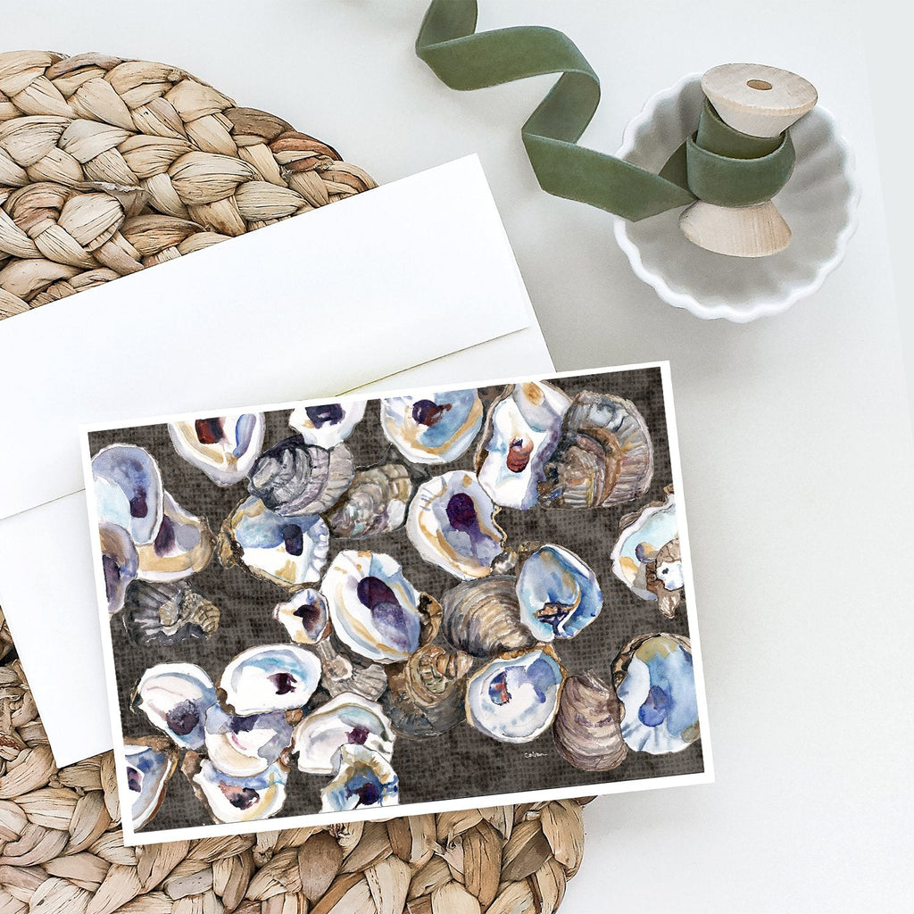 Oysters Greeting Cards Pack of 8 Blank Cards with Envelopes Whimsical A7 Size 5x7