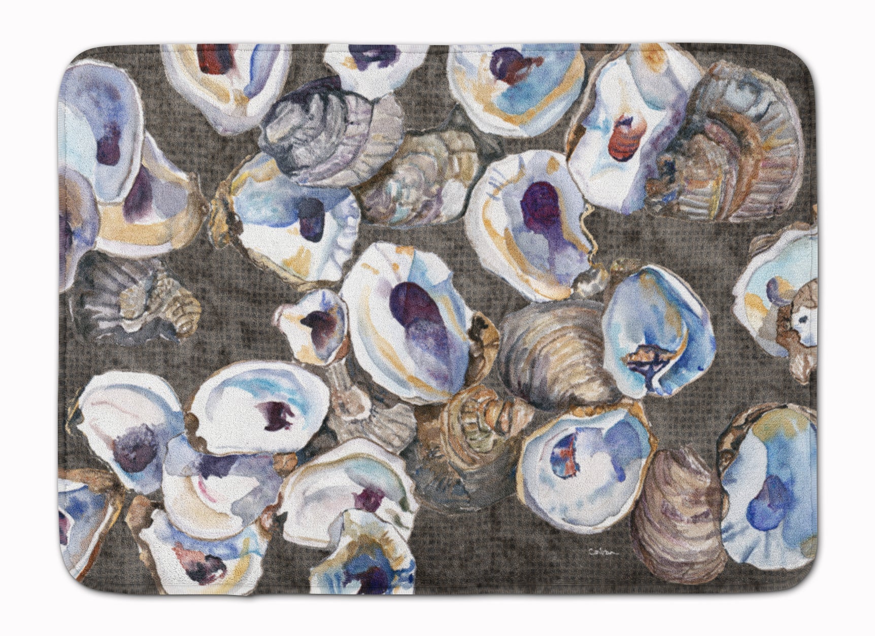 Oysters Memory Foam Kitchen Mat Machine Washable Anti-Fatigue Cushion Comfort Bath or Kitchen Rug