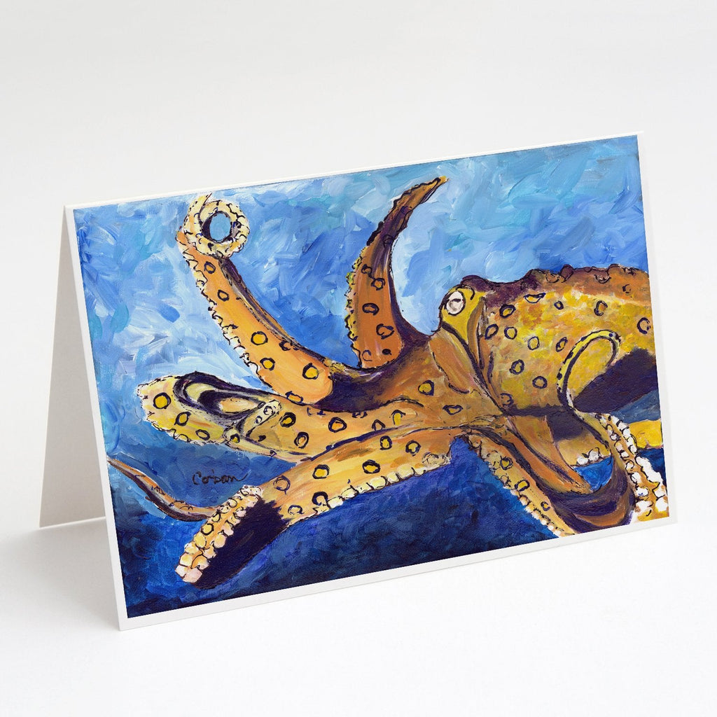 Octopus Greeting Cards Pack of 8 Blank Cards with Envelopes Whimsical A7 Size 5x7