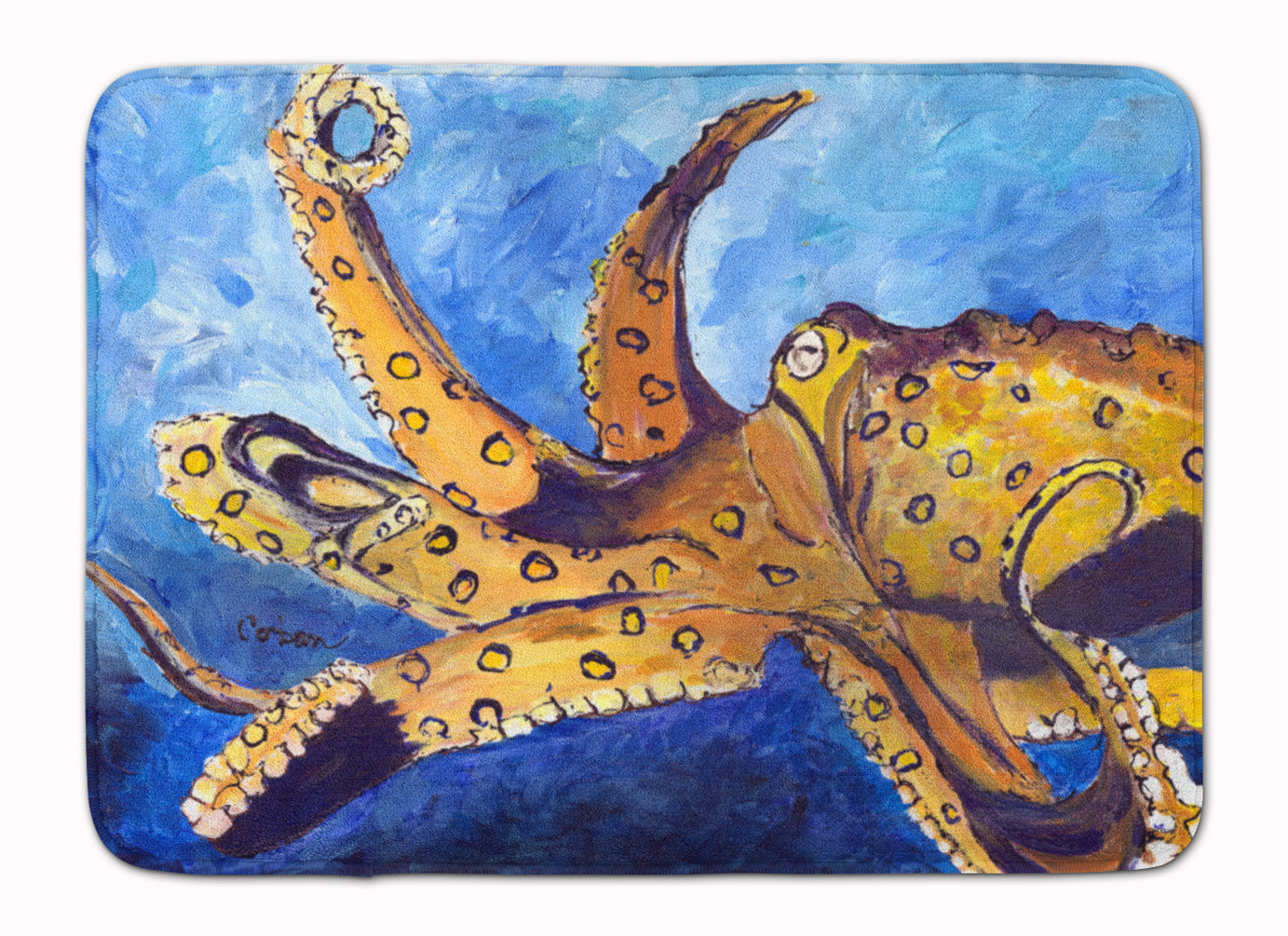 Octopus Memory Foam Kitchen Mat Machine Washable Anti-Fatigue Cushion Comfort Bath or Kitchen Rug