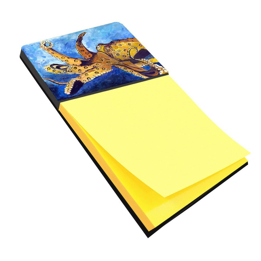 Octopus Watercolor Sticky Note Holder Refillable Dispenser Desk Accessory 3x3 Pad Gift