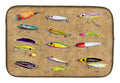 Fishing Lures Dish Drying Mat Absorbent Dish Drying Mat Pad for Kitchen Counter Dish Drainer Mat for Countertop, 14 x 21", Multicolor