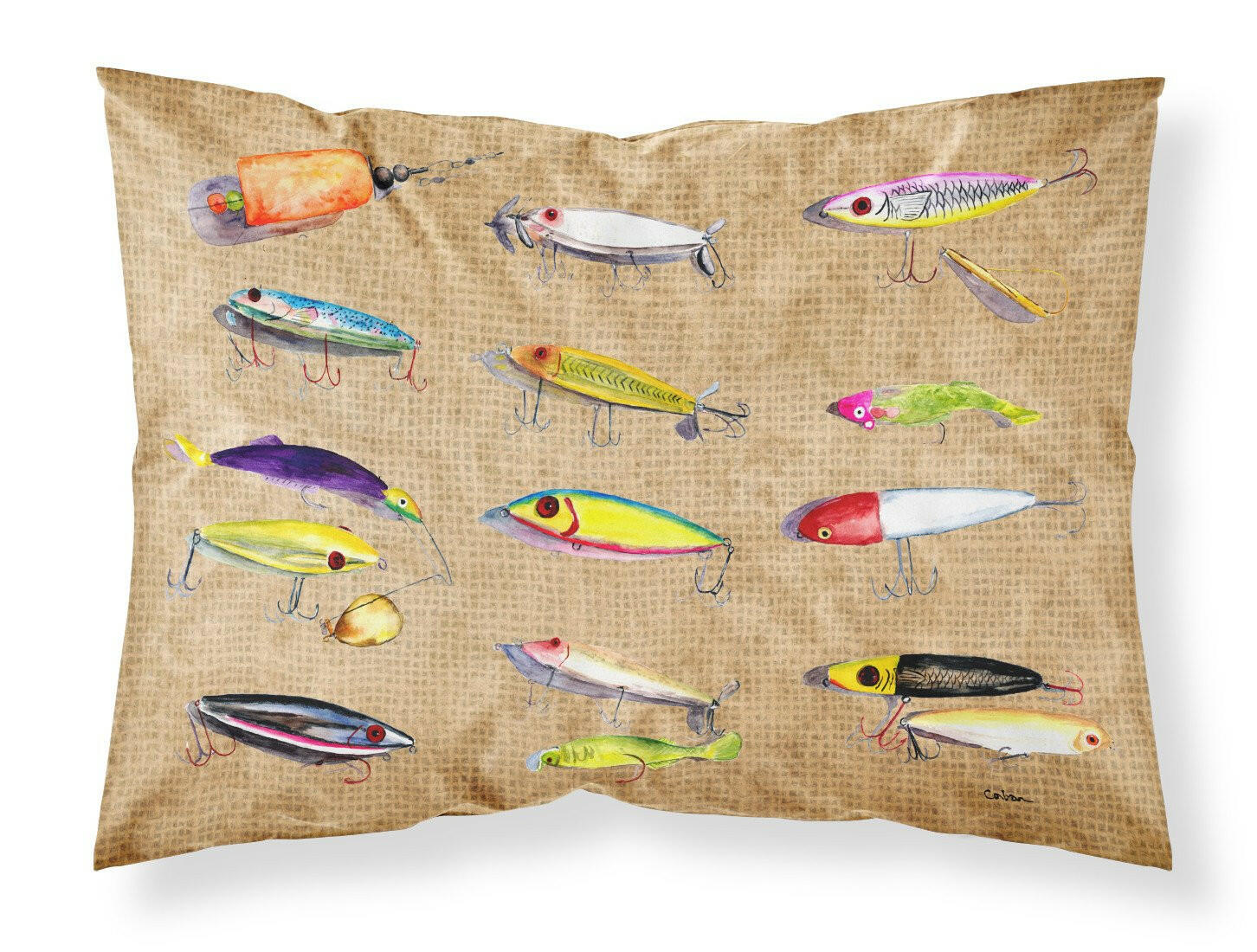 Fishing Lures Standard Pillowcase Lightweight Super Soft Easy Care Decorative Artwork Pillowcase, Standard