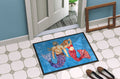 Mermaid and Merman Doormat Indoor Outdoor 24H X 36W Front Door Mat Rugs for Entryway, Non Slip Washable Low Pile,