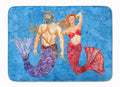Mermaid and Merman Memory Foam Kitchen Mat Machine Washable Anti-Fatigue Cushion Comfort Bath or Kitchen Rug
