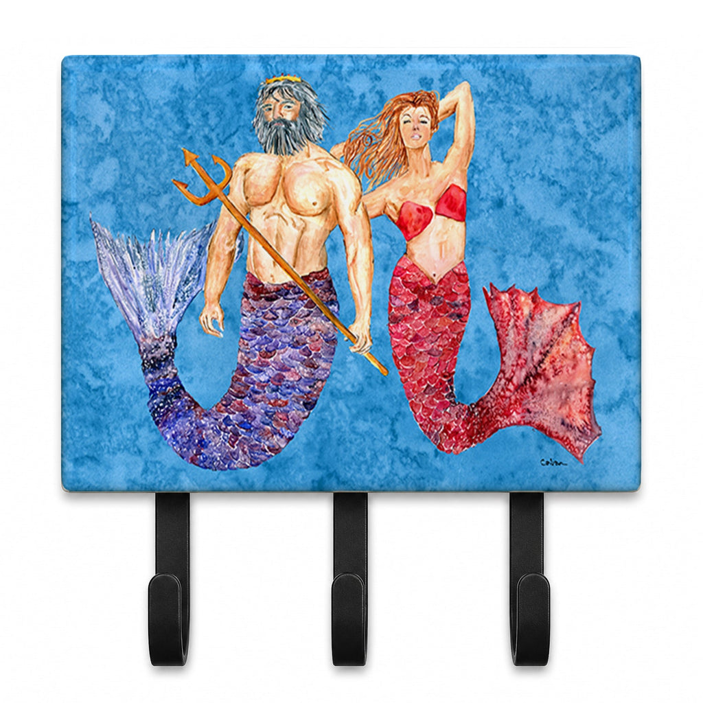 Mermaid and Merman Leash or Key Holder Wall Hooks, Coat Rack Wall Mount, for Hanging Keys, Towels, Aprons, Leashes