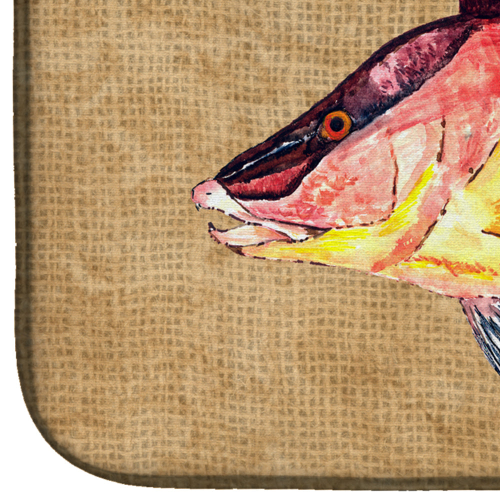 Hog Snapper Dish Drying Mat Absorbent Dish Drying Mat Pad for Kitchen Counter Dish Drainer Mat for Countertop, 14 x 21", Multicolor
