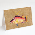 Hog Snapper Greeting Cards Pack of 8 Blank Cards with Envelopes Whimsical A7 Size 5x7