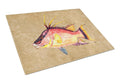 Hog Snapper Cutting Board Tempered Glass Kitchen Cutting Surface, Heat Resistant Chopping, Non-Slip Feet, Food Prep & Serving