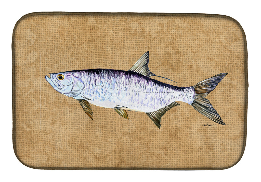 Tarpon Dish Drying Mat Absorbent Dish Drying Mat Pad for Kitchen Counter Dish Drainer Mat for Countertop, 14 x 21", Multicolor