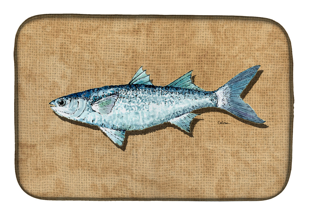 Mullet Dish Drying Mat Absorbent Dish Drying Mat Pad for Kitchen Counter Dish Drainer Mat for Countertop, 14 x 21", Multicolor