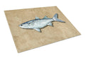 Mullet Cutting Board Tempered Glass Kitchen Cutting Surface, Heat Resistant Chopping, Non-Slip Feet, Food Prep & Serving