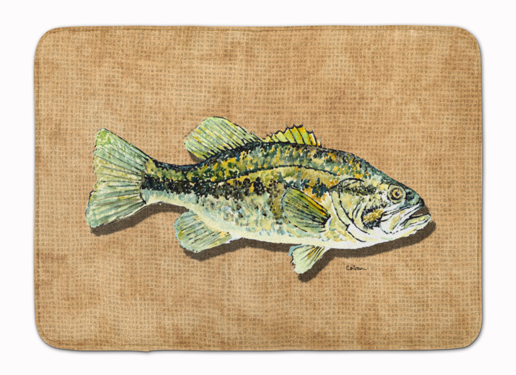 Small Mouth Bass Memory Foam Kitchen Mat Machine Washable Anti-Fatigue Cushion Comfort Bath or Kitchen Rug