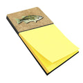 Small Mouth Bass Watercolor Sticky Note Holder Refillable Dispenser Desk Accessory 3x3 Pad Gift