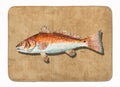 Red Fish Memory Foam Kitchen Mat Machine Washable Anti-Fatigue Cushion Comfort Bath or Kitchen Rug
