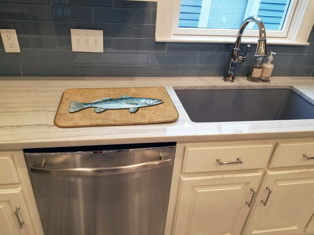 Speckled Trout Dish Drying Mat Absorbent Dish Drying Mat Pad for Kitchen Counter Dish Drainer Mat for Countertop, 14 x 21", Multicolor