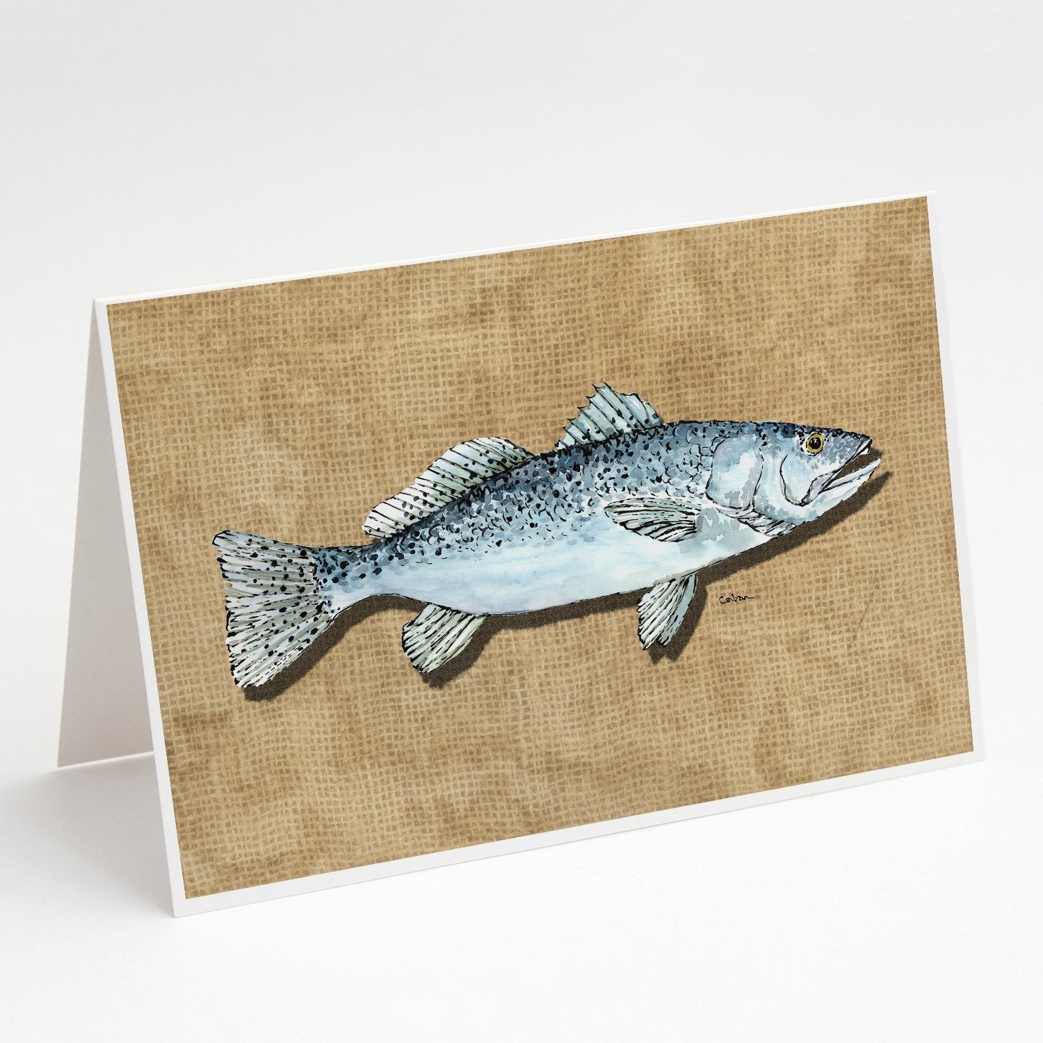 Speckled Trout Greeting Cards Pack of 8 Blank Cards with Envelopes Whimsical A7 Size 5x7