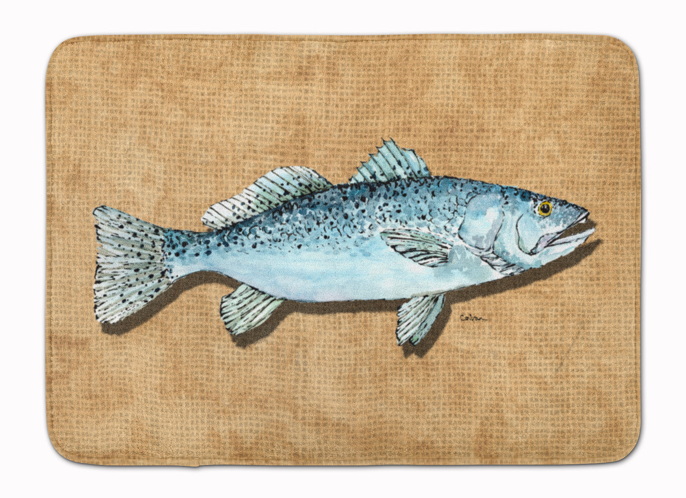 Speckled Trout Memory Foam Kitchen Mat Machine Washable Anti-Fatigue Cushion Comfort Bath or Kitchen Rug
