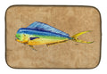Dolphin Mahi Mahi Dish Drying Mat Absorbent Dish Drying Mat Pad for Kitchen Counter Dish Drainer Mat for Countertop, 14 x 21", Multicolor