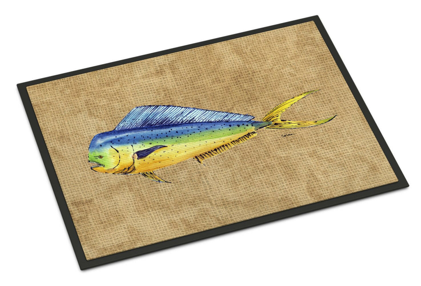 Dolphin Mahi Mahi Doormat Indoor Outdoor 18H X 27W Front Door Mat Rugs for Entryway, Non Slip Washable