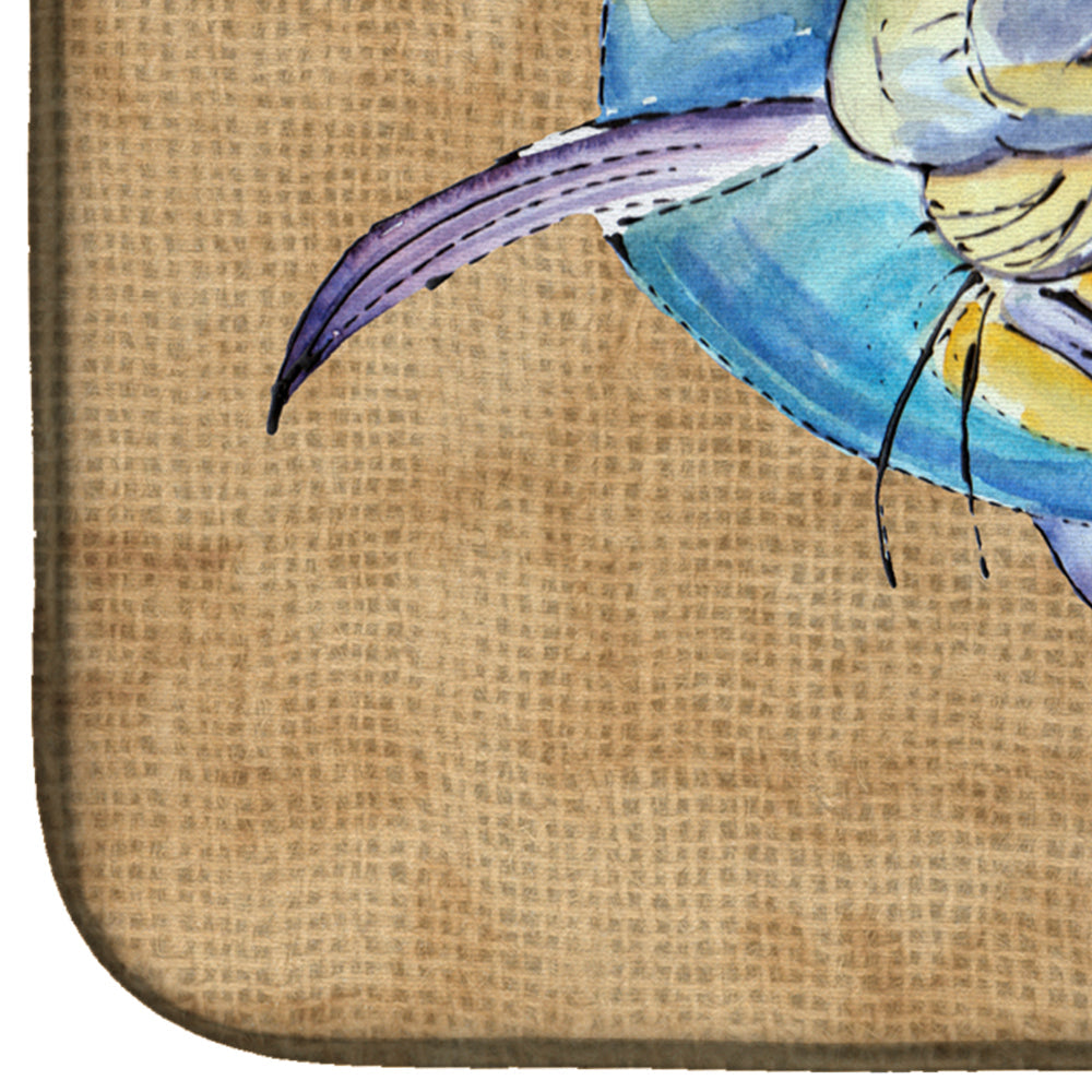 Blue Marlin Dish Drying Mat Absorbent Dish Drying Mat Pad for Kitchen Counter Dish Drainer Mat for Countertop, 14 x 21", Multicolor